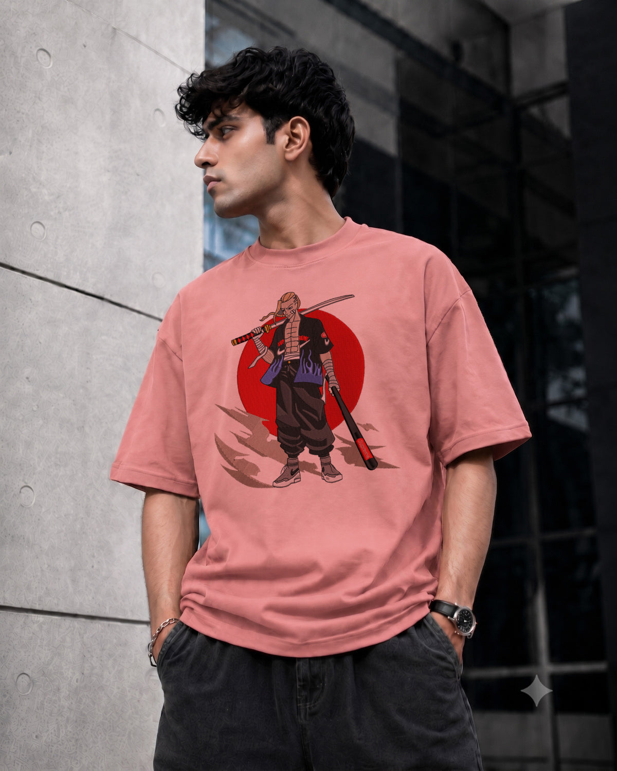 Hk Warrior trending embroidery design dropshoulder T-Shirt | Unisex