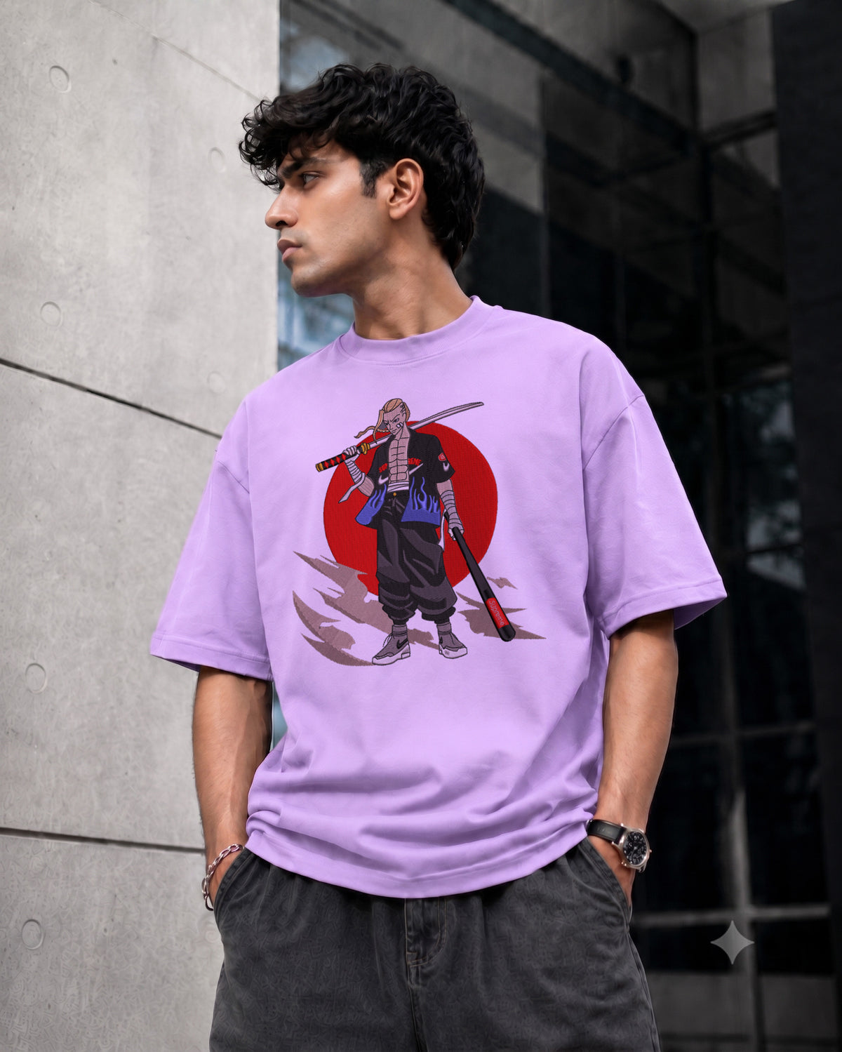 Hk Warrior trending embroidery design dropshoulder T-Shirt | Unisex