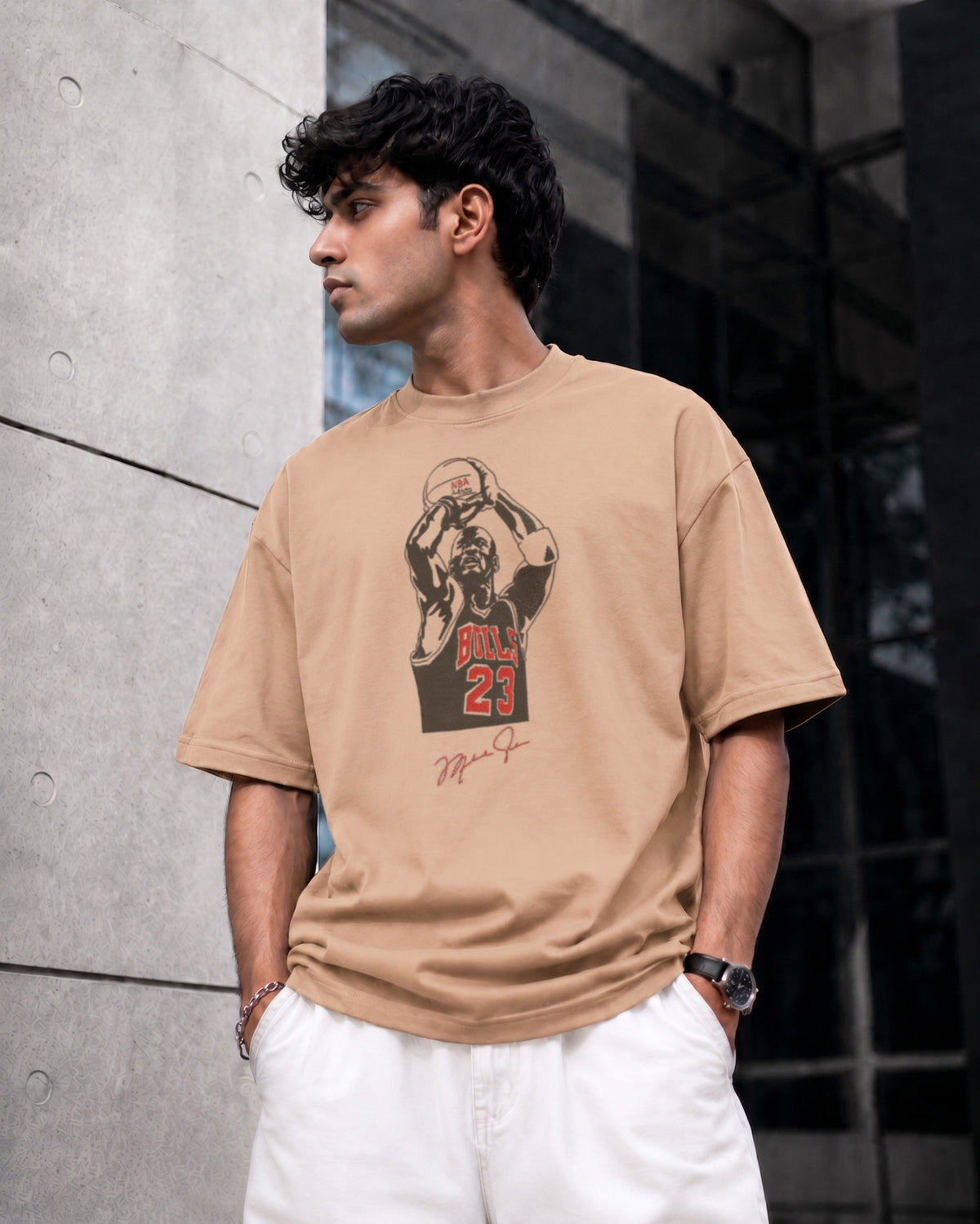 Hk Trending Vollyball Embroidery Oversized T-Shirt | Unisex