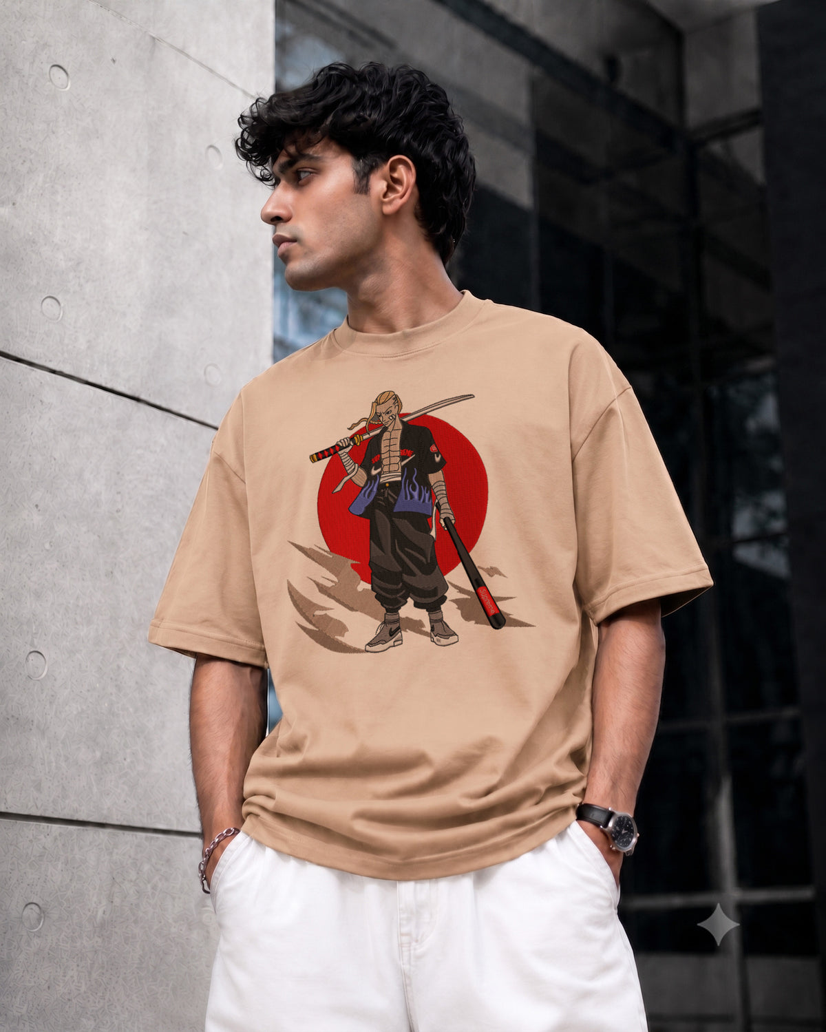Hk Warrior trending embroidery design dropshoulder T-Shirt | Unisex