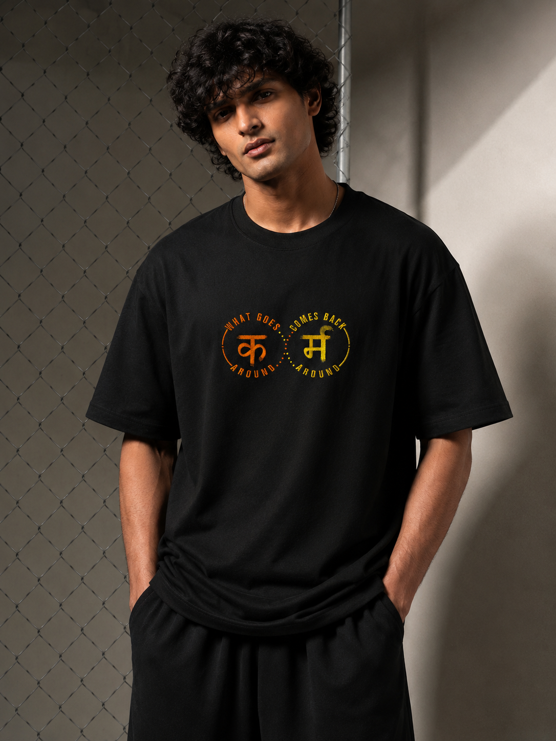 HK New Karma Slogan designed T-shirt