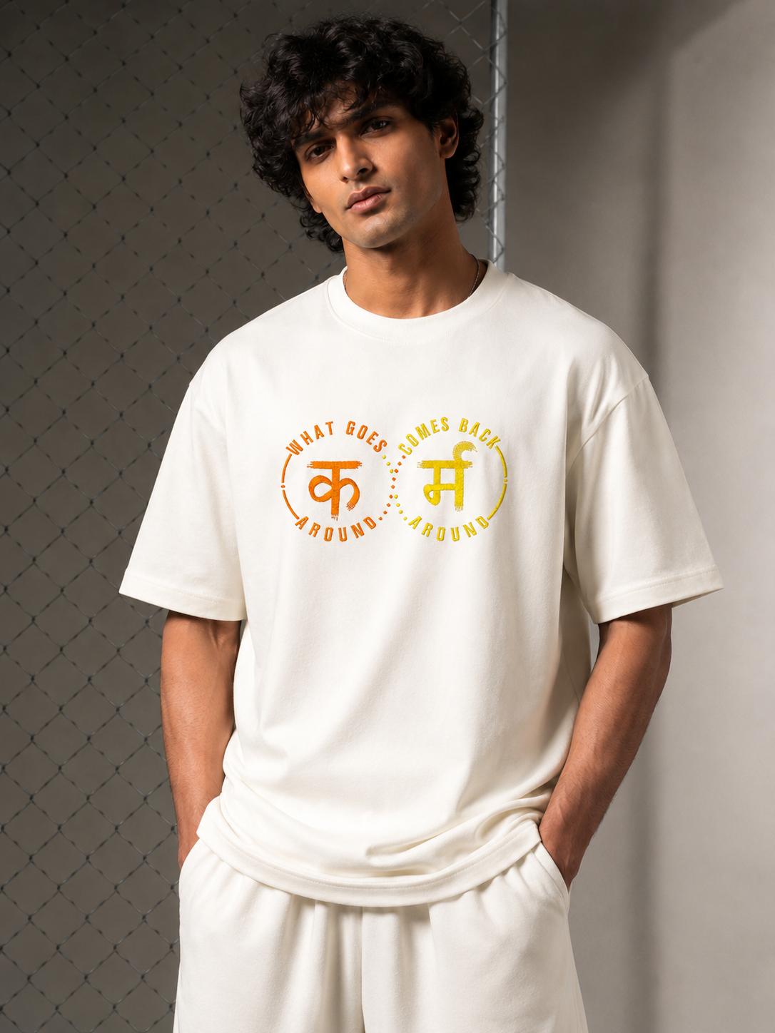 HK New Karma Slogan designed T-shirt