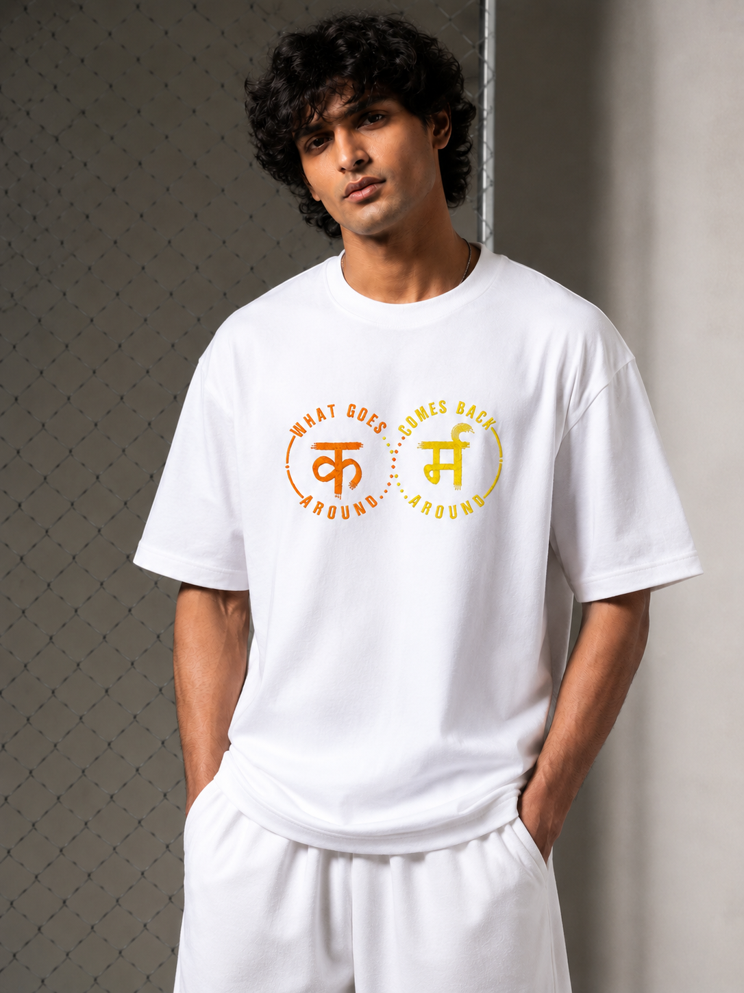 HK New Karma Slogan designed T-shirt