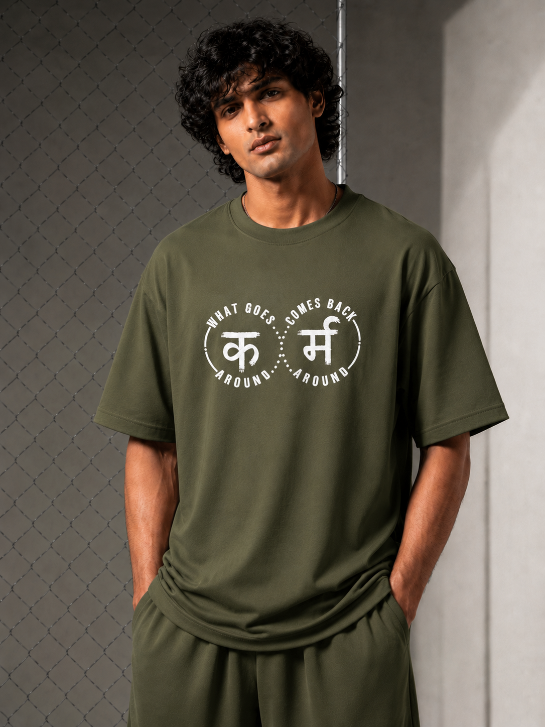 HK New Karma Slogan designed T-shirt